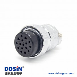1 16芯航空插頭GX40直式電纜母插頭接線連接器