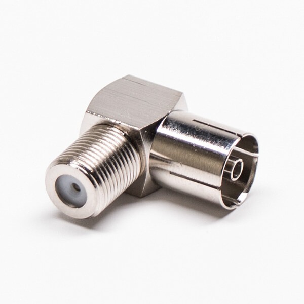 1 F母轉(zhuǎn)PAL母母轉(zhuǎn)母轉(zhuǎn)接頭連接器彎式鍍鎳