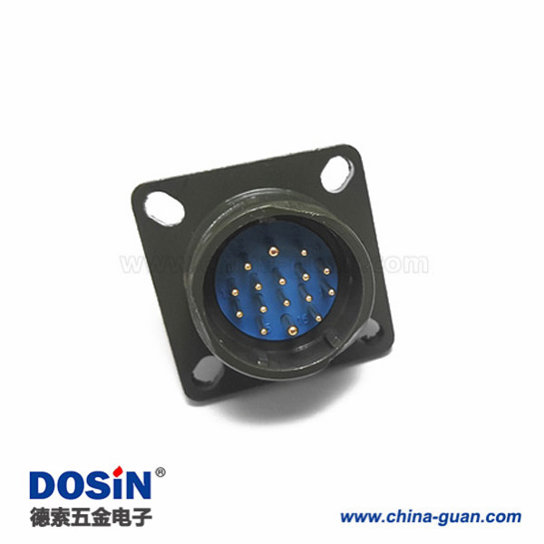 15 Y2M圓形連接器16芯鍍金針插座