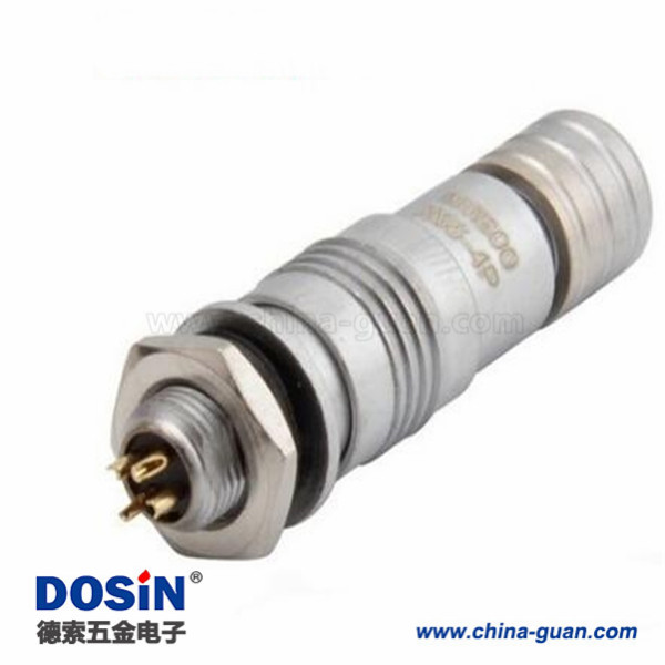 154 XS6-4芯開(kāi)孔6mm 推拉式航空插頭 XS6-4P