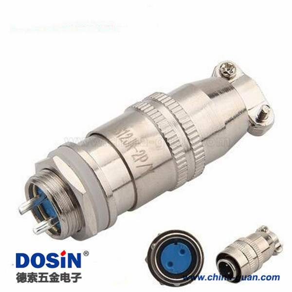 171 XS12 2芯圓形連接器公母套裝反裝