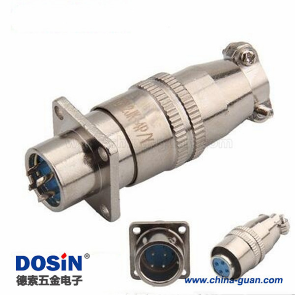 176 XS12 4芯母插頭公法蘭座子套裝