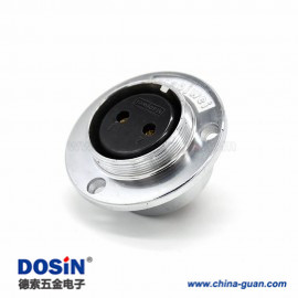 2 航空插座2 芯 GX40反裝三孔法蘭航空連接器