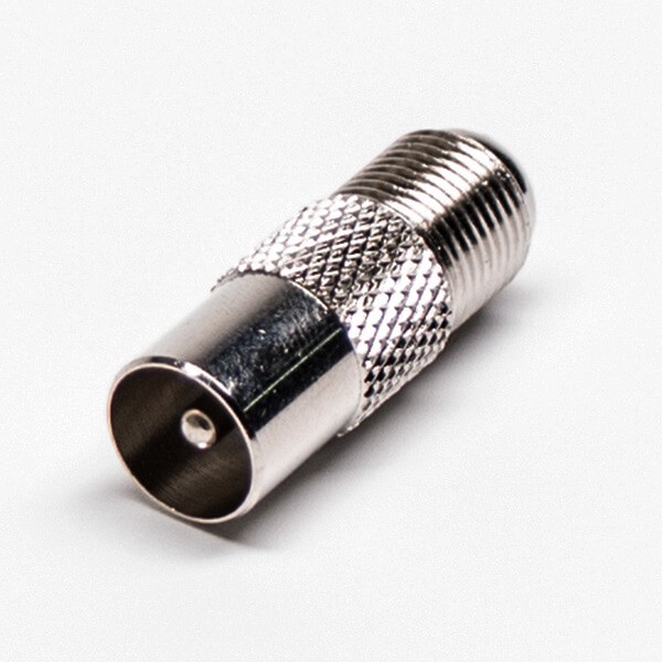 2 F母轉PAL公轉接頭公轉母直式同軸連接器鍍鎳