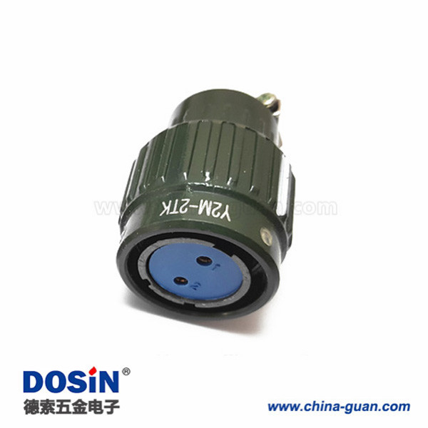 2 Y2M-2TK航空插座接插件2芯 21MM直徑圓形連接器