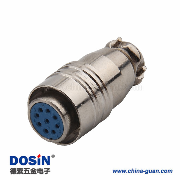 203 航空插頭推拉快速 XS16 9芯母頭焊線式