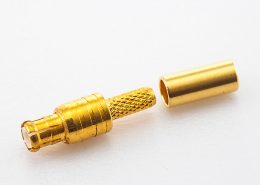 RG174接頭MCX壓接式接頭公頭直式銅鍍金50Ω