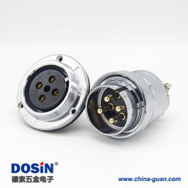 3 反裝插頭公頭及反裝插座母座 GX48 4芯直式連接器