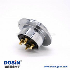 3 4芯航空插座 GX48三孔圓形法蘭公頭常規(guī)插座