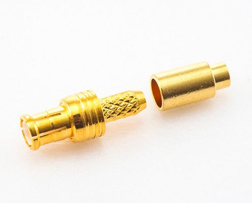 MCX線束焊接接頭公頭直式銅鍍金50Ω