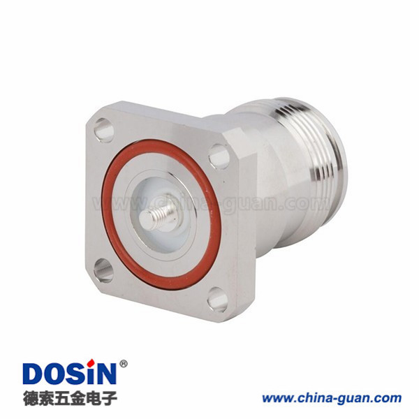 4310-connector-straight-jack-waterproof-4-hole-flange-through-hole-for-pcb-mount(1) 4.3/10規格連接器直式母頭4孔法蘭M3螺紋50歐姆