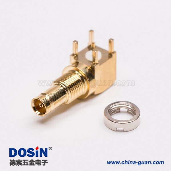 din-1023-coaxial-connectors-ra-gold-plated-jack-pcb-mount-connector(1) 90 度 板端 鍍金DIN 1.0/2.3母頭連接器