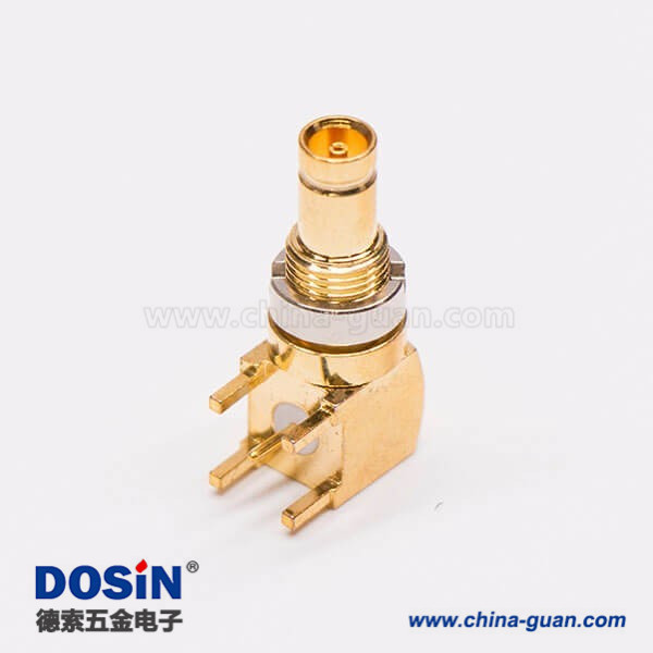 din-1023-coaxial-connectors-ra-gold-plated-jack-pcb-mount-connector(2) 90 度 板端 鍍金DIN 1.0/2.3母頭連接器
