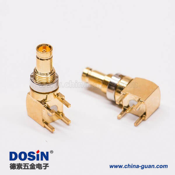 din-1023-coaxial-connectors-ra-gold-plated-jack-pcb-mount-connector(3) 90 度 板端 鍍金DIN 1.0/2.3母頭連接器