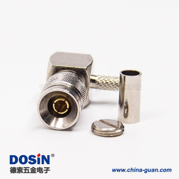 din-1023-connector-right-angle-male-crimp-type-for-coaxial-connector(4) DIN型連接器1.0/2.3 彎式90度公頭壓接式接同軸線纜