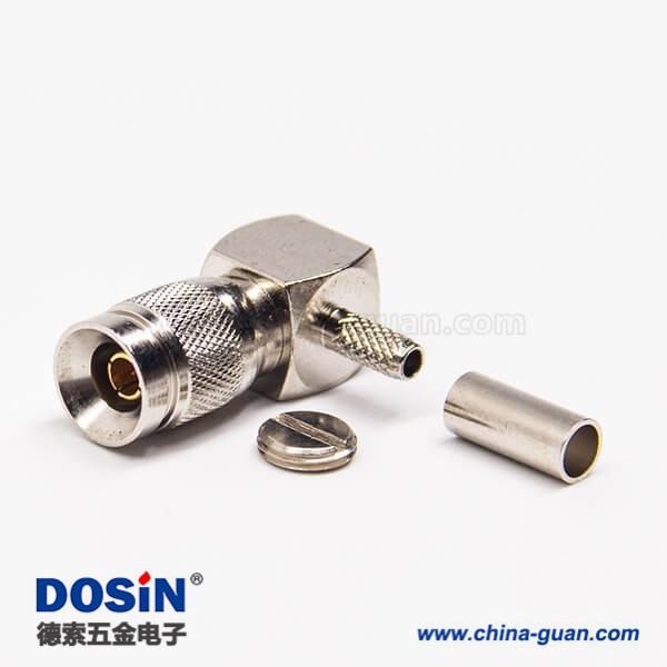 din-1023-connector-right-angle-male-crimp-type-for-coaxial-connector(5) DIN型連接器1.0/2.3 彎式90度公頭壓接式接同軸線纜