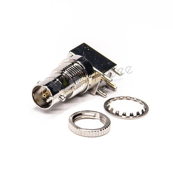 mini-bnc-connector-female-bulkhead-through-hole-for-pcb-mount Mini BNC連接器母頭母針彎式90度插板