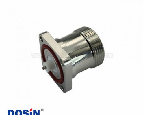 國內 連接器DIN型7/16 4孔方形法蘭盤母頭 面板安裝