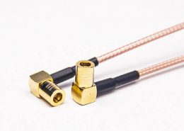 RF轉換線SMB90度母轉母接RG316線15CM