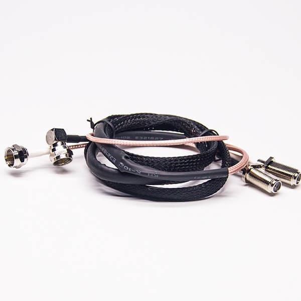 rf-cable-for-tv-rg179-assembly-2pcs-with-f-connector-plug-to-jack-(6) F母頭轉(zhuǎn)179線定制2根線束帶編織網(wǎng)線束組