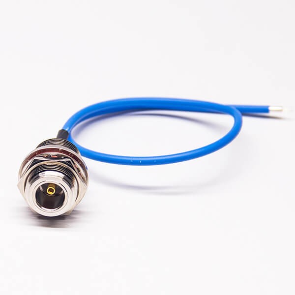 rf-cable-jumpers-rg405-assembly-30cm-with-n-bulkhead-female-connector(9) N頭連接器母頭前鎖板接 RG405線30CM
