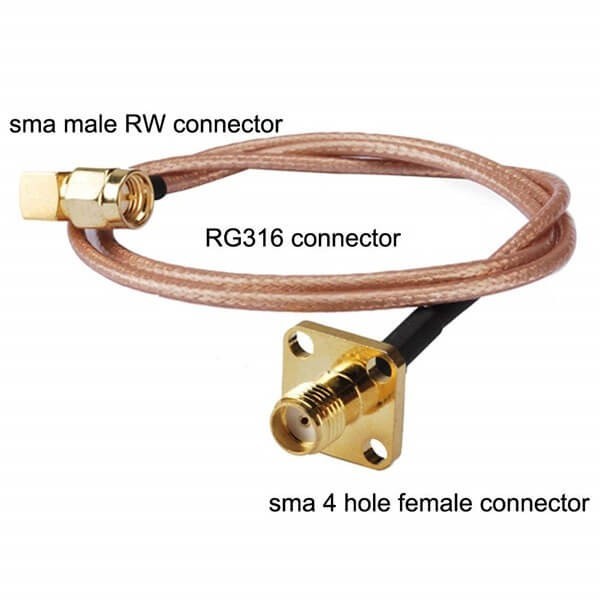 sma-male-to-female-cable-extension-coaxial-cable-rg316-30cm-for-wireless-antenna(5) RF SMA公頭線RG316延長線接SMA公轉母線長10CM