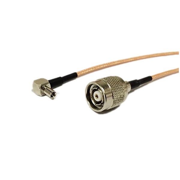 tnc-connector-types-rp-male-to-ts9-male-3g-wireless-antenna-extension-cable-rg316-15cm- 測試用Rf射頻線反極TNC公頭轉TS9彎公頭接RG316線長15CM