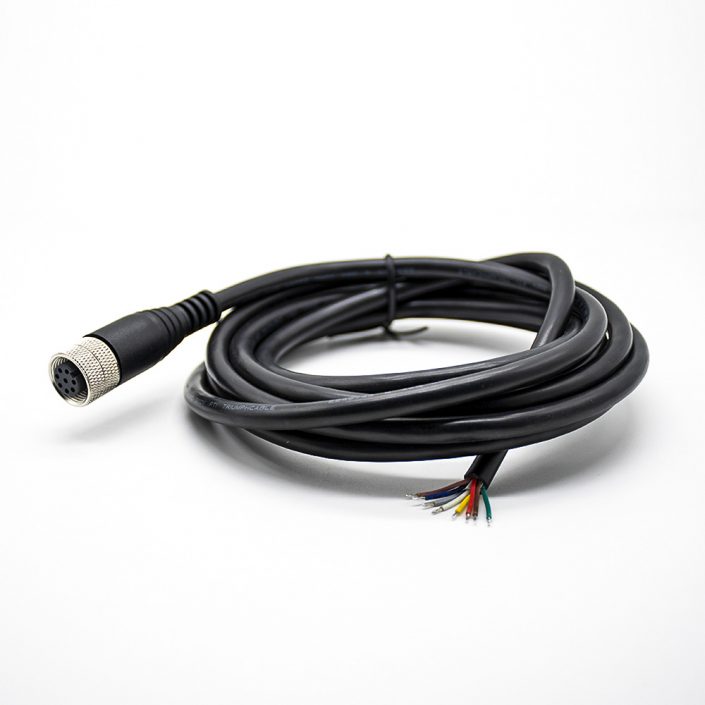 79 (5) M12連接線8芯A型母頭直式不帶屏蔽接單邊線2米