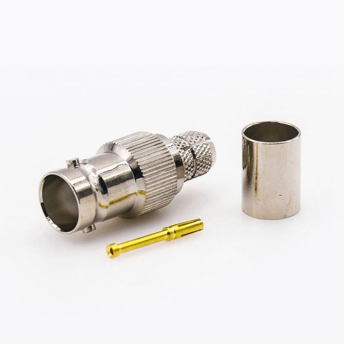 EB-001-0316 壓接SYV-75-5-1接線的BNC連接器75Ω母頭直式