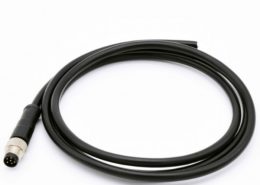 M8注塑成形航空連接器A型直式6芯公插頭帶1米24AWG線