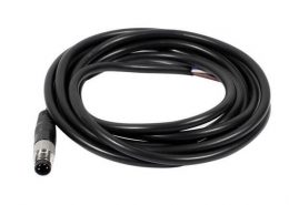 M8注塑航空連接器4芯直式公插頭帶1米24AWG線