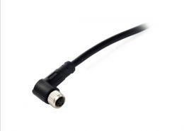 M84芯注塑母頭連接器90度彎角母插頭接1米PUR 24AWG屏蔽線