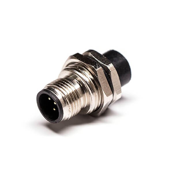 EB-400-2124 M12傳感器5芯公頭前鎖板B型PCB插板防水座子