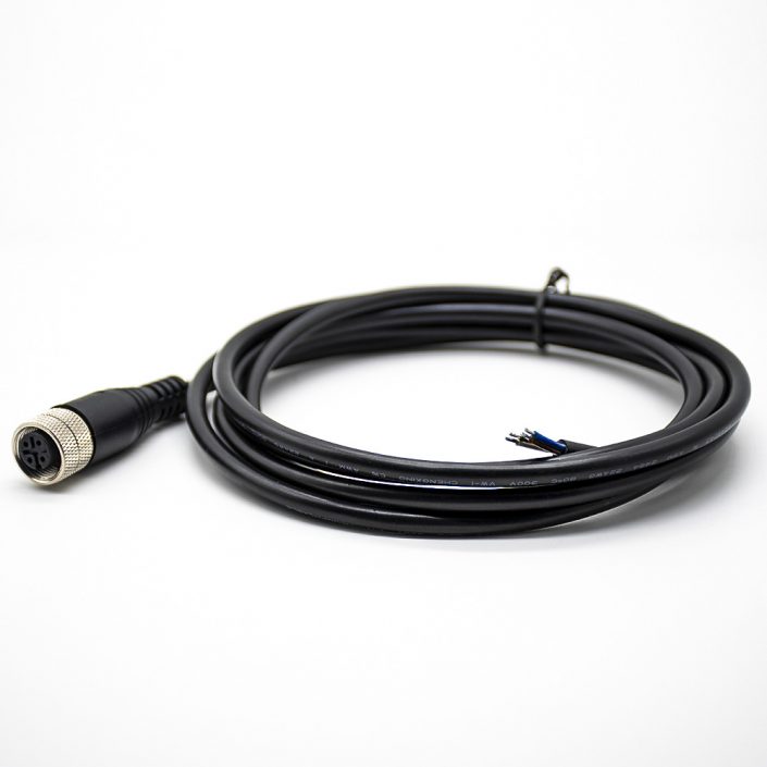 EB-400-2333 M12注塑線4芯A編碼母直頭成型式帶線2M