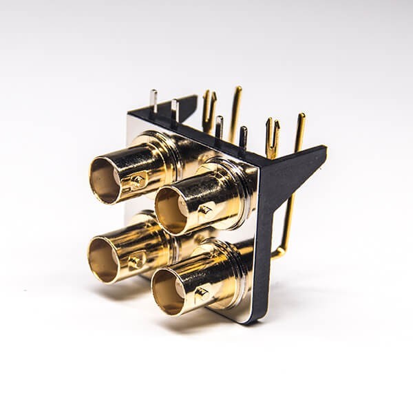 BNC射頻連接器生產廠家彎式母頭插板接PCB板
