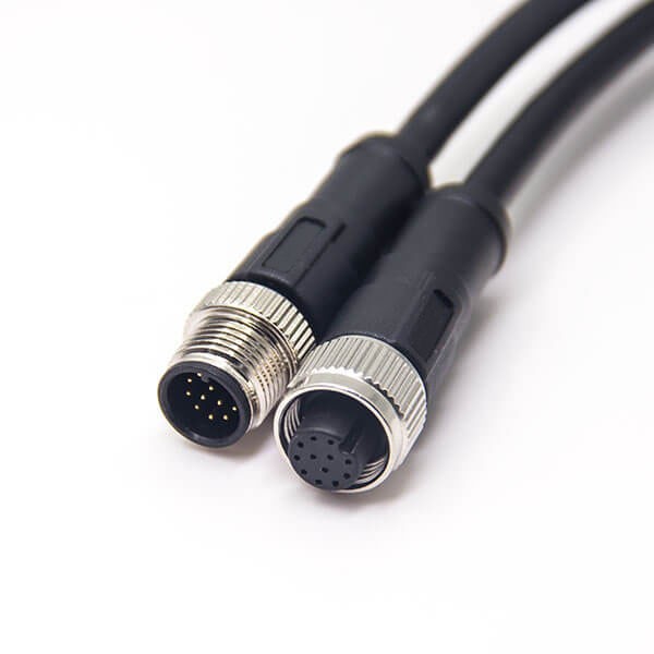 m12-sensor-cable-plug-male-to-female-a-code-180-degreeunshiled-industrial-waterproof-connector-1m-awg24 m12電纜接頭A型180度公轉母12芯傳感器不帶屏蔽1M AWG24