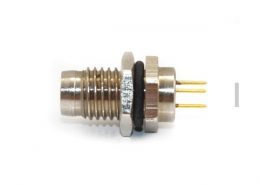 M8連接器直頭公插座削邊PCB插板式A型3芯航空工業(yè)連接器