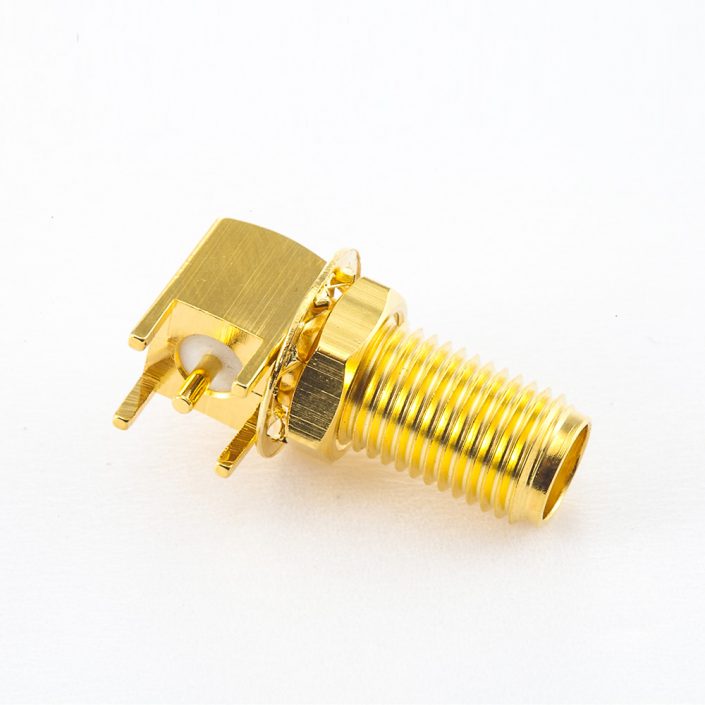 194(8) SMA母頭連接器面板安裝前鎖穿墻彎插