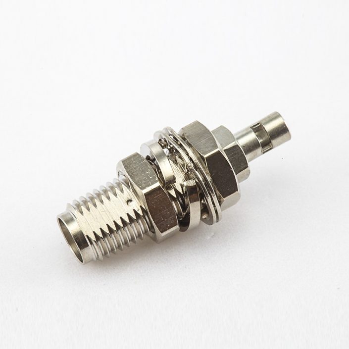 222(8) RG178 / 1.37mm / 1.45mmSMA母頭直式面板安裝前鎖穿墻鎳鍍開天窗焊接式