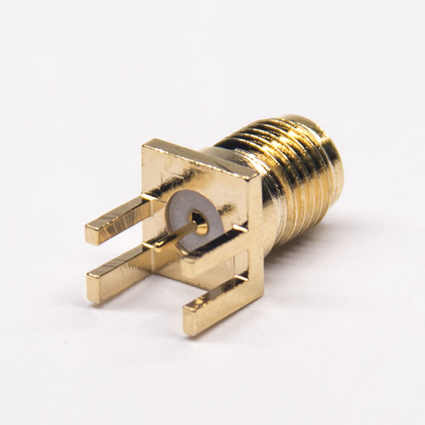 6-1 SMA射頻連接器卡板式直式母頭接PCB板