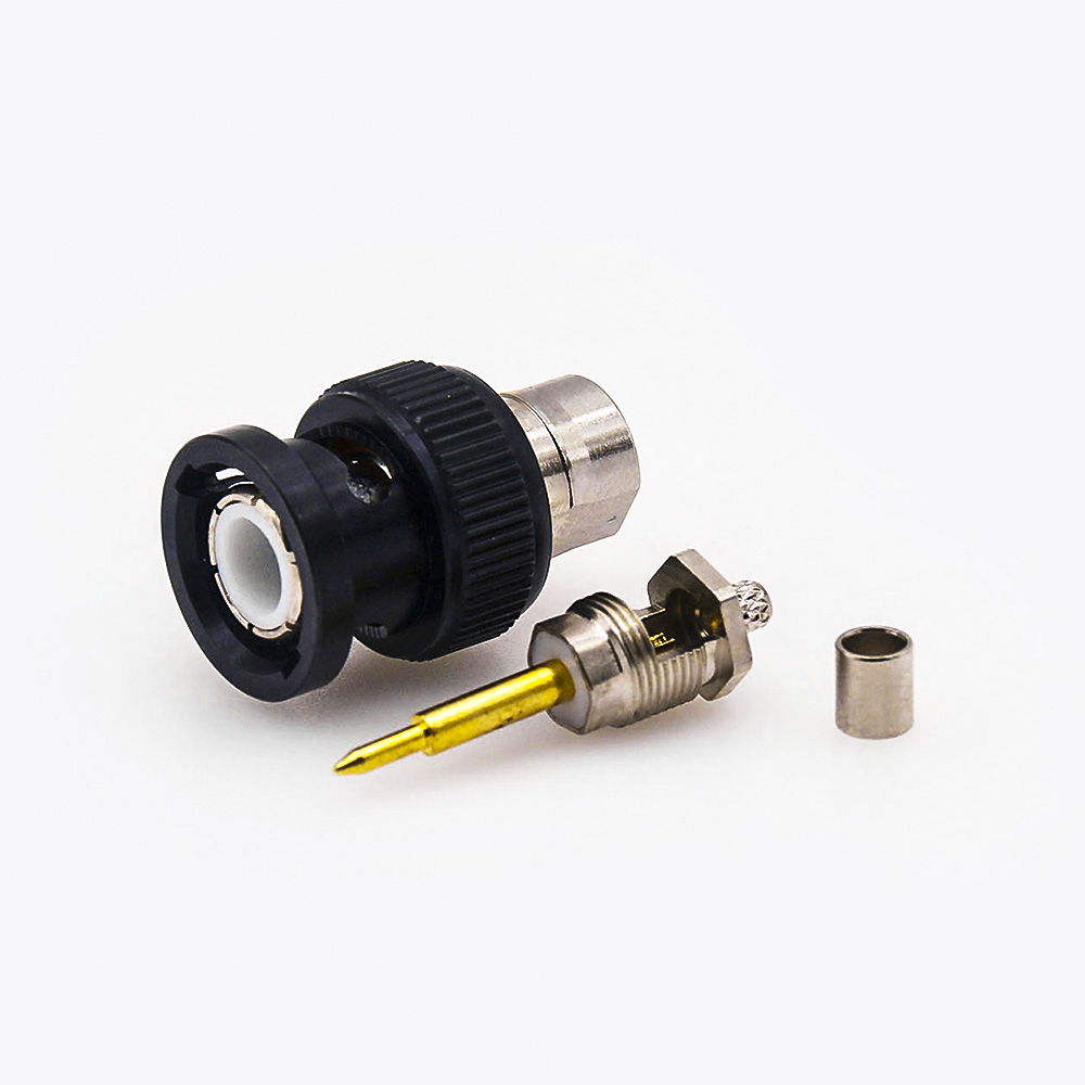 EB-001-0340 BNC連接器壓接類型RG174/RG316的公頭直式接線壓接