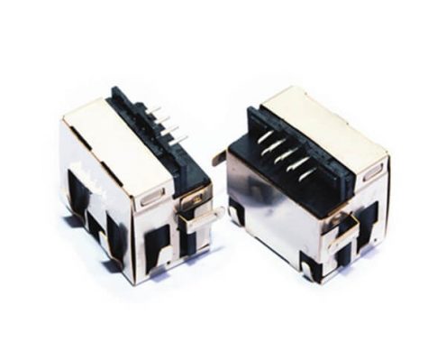 立式RJ45單口連接器母頭PCB板插板式2pcs