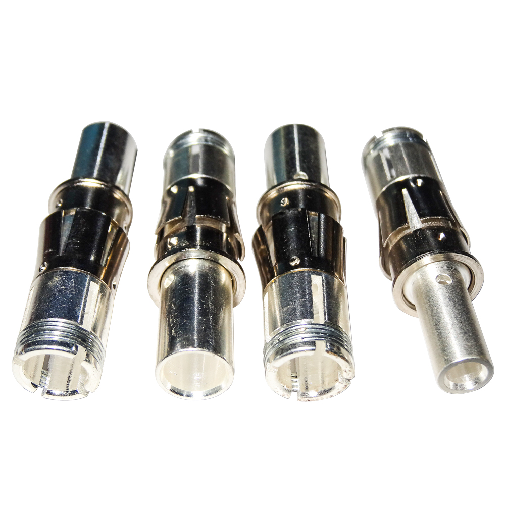 34-4 4芯圓形電連接器JL母插座直式面板安裝焊接帶防塵蓋卡扣連接接線牽引連接器