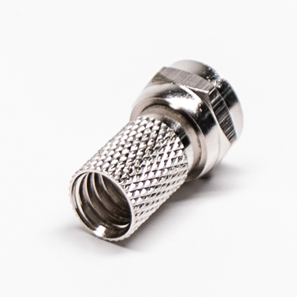 49-1 F型連接器公頭插頭射頻同軸連接器焊接接線RG59