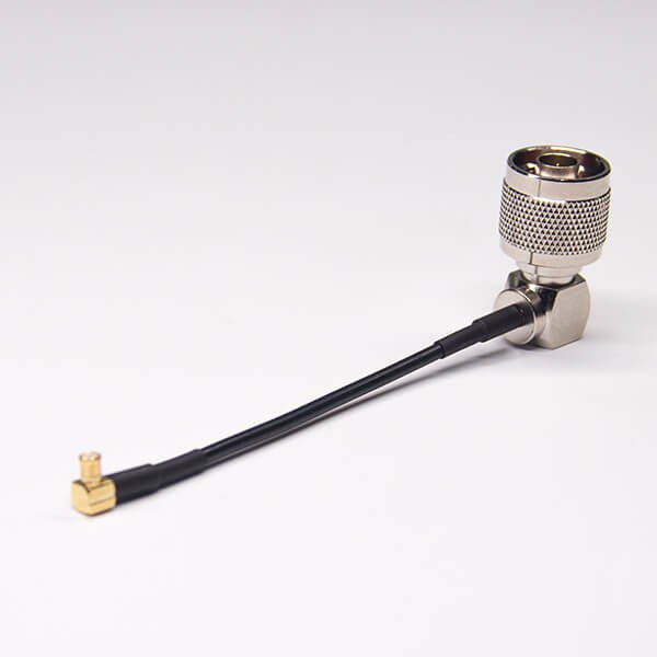 EB-101-0367 MCX線束焊接彎式公頭鍍金接頭轉N型彎式公頭鍍鎳接RG174線