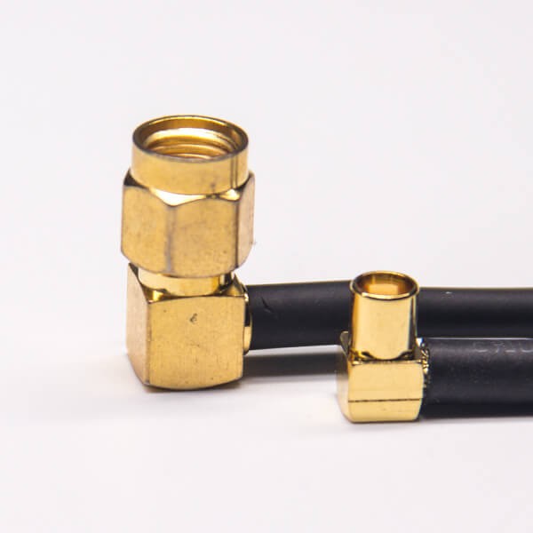 EB-101-0426 sma反極公頭焊RG174射頻線接mcx彎式母頭