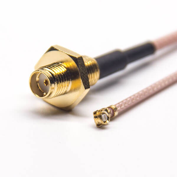 EB-101-0472 SMA射頻線后鎖板母頭直式轉IPEX彎式母頭RF線材接RG178