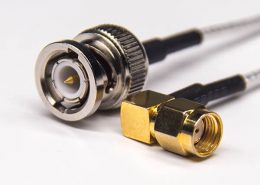 BNC線直式公頭轉SMA彎式反極公頭RF線材接RG316