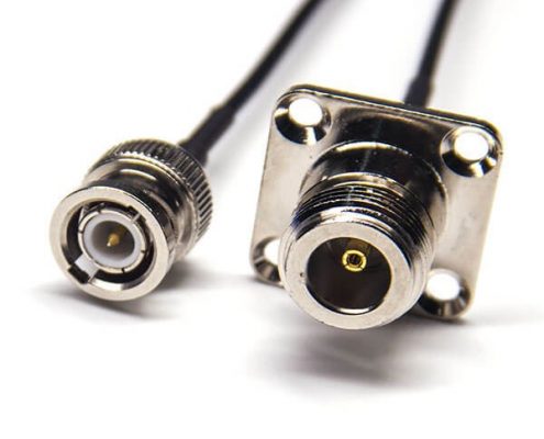 N頭法蘭直式母頭轉BNC 直式公頭接RG174