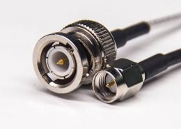 直插式SMA接口公頭鍍鎳轉BNC直式公頭接RG316線